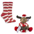 thumbnail image 1 of Cuddly animal w/nonskid sock, Infused W/Lavender, reindeer, 1 of 1