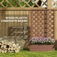 thumbnail image 5 of Garden Pots Outsunny Raised Garden Bed with Trellis Lattice, Wood Planter Box with Self Draining Gap, Freestanding Trellis Planter for Climbing Plants, Vines, Flowers, 29.5" x 13.25" x 53.25", Light, 5 of 10