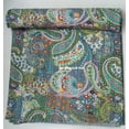 thumbnail image 2 of Handblock Multi Pasiely Print Handmade Cotton Kantha Quilting Throw Blanket Hippie Queen/King Size Bohemian Block Kantha Quilt With 2 Pillow Cover, 2 of 4