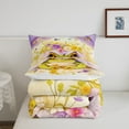 YST Frog Comforter Set,Tropical Leaves Floral Frog Comforter Twin Size