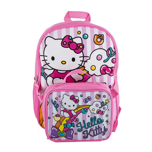 Hello Kitty And Friends Backpack And Detachable Lunchbox - 15" - Sweets - Adjustable Straps