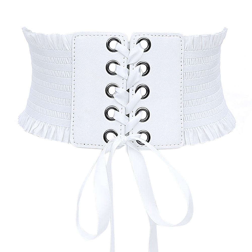 DTOWER Women's Fringed Bow Tie Belt Super Wide Girdle with Three ...
