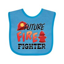 Inktastic Future Fire Fighter Boys or Girls Baby Bib