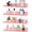 15 inch 4-pack Pink, variant on ANHXN Acrylic Shelves for Wall, Clear Acrylic Floating Shelves for Bathroom Bedroom, Invisible Bookshelf Wall Ledge Storage Shelf Books Perfume Toys Action Figure Display Shelves