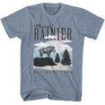 thumbnail image 1 of National Parks Ranier Minimalist Landscape Indigo Heather Adult T-Shirt, 1 of 2