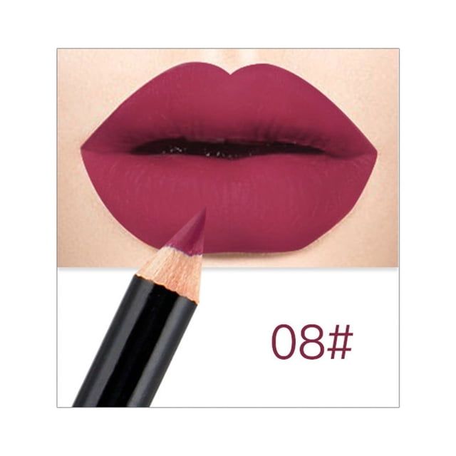 FcBaudy Rouge à Lèvres pour Femmes, Encre à Lèvres, Brillant à Lèvres Nude Mat Stylo Rouge à Lèvres Modifié Crayon Contour des Lèvres Rouge à Lèvres Crayon Contour des Lèvres