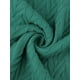 thumbnail image 5 of Falda midi de punto acampanada de mujer INSPIRE CHIC, con cintura alta elástica y tejido elástico, color verde oscuro, talla M, 5 of 6