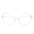 thumbnail image 1 of grinderPUNCH Lunettes Légères Ovales Rondes pour Hommes et Femmes Lunettes de Lecture +5,00, Transparent, 1 of 3