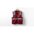 thumbnail image 3 of Chaleco Brigadista Guinda – Alta visibilidad, reflectante, personalizable, 3 of 4