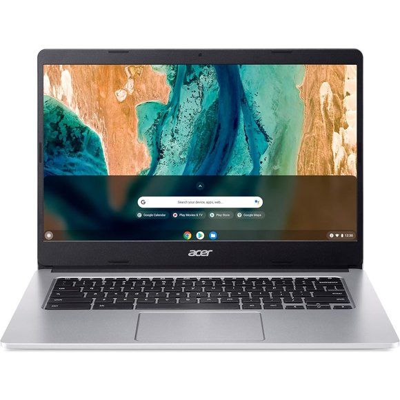 Refurbished (Good) Acer Chromebook 3 14 HD Laptop (MediaTek MT8183C , 4GB RAM, 64GB eMMC, Chrome OS) - Silver (CB314-2H-K3NE)