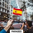 thumbnail image 5 of G128 50 Pack Handheld Spain Spanish Stick Flags | 4x6 In | Printed 150D Polyester, Country Flag, Solid Plastic Stick, Spear White Tip, 5 of 10