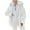 White B, variant on Aoochasliy Ladies Winter Cardigan Clothes Plush Hooded Color Block Long Sleeve Cardigan Casual Jacket Coat