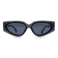 thumbnail image 3 of Womens Diva Narrow Triangular Thick Temple Plastic Fashion Sunglasses Slate - Black, 3 of 8