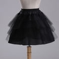 thumbnail image 4 of Petticoat Infantil Falda Tul Niña Crinolina Elástica Enagua Flexible Portátil sin Alambres Tela Suave para Trajes Ballet Bodas Cosplay Apto para Niñas Presentaciones Fiestas Negro M, 4 of 6