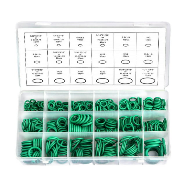 Kit surtido de 530 juntas tóricas de goma para reparación de vehículos y aire acondicionado de automóviles. Reparación de plomería.
