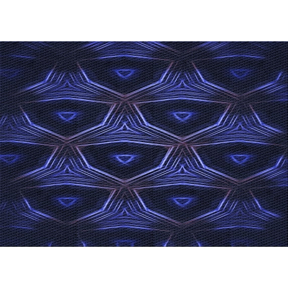 Ahgly Company Indoor Rectangle Patterned Night Blue Area Rugs, 8' x 10'