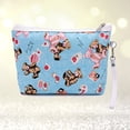 thumbnail image 2 of Portable Floral Design Travel Makeup Bag for Women and Girls, Light Blue Color, Perfect for Daily Use or Gift-Giving, 2 of 2