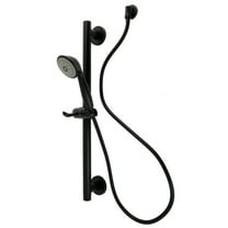 Kingston Brass KAK2520E Made to Match Shower System with Slide/Grab Bar and Hand Shower in Matte Black