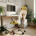 thumbnail image 3 of POLERO Anti Dust All-in-One Office Swivel Chair Slipcover for Home, Brushed Elastic Fabric Washable Office Chair Seat Covers with Elastic Stretch, 3 of 7