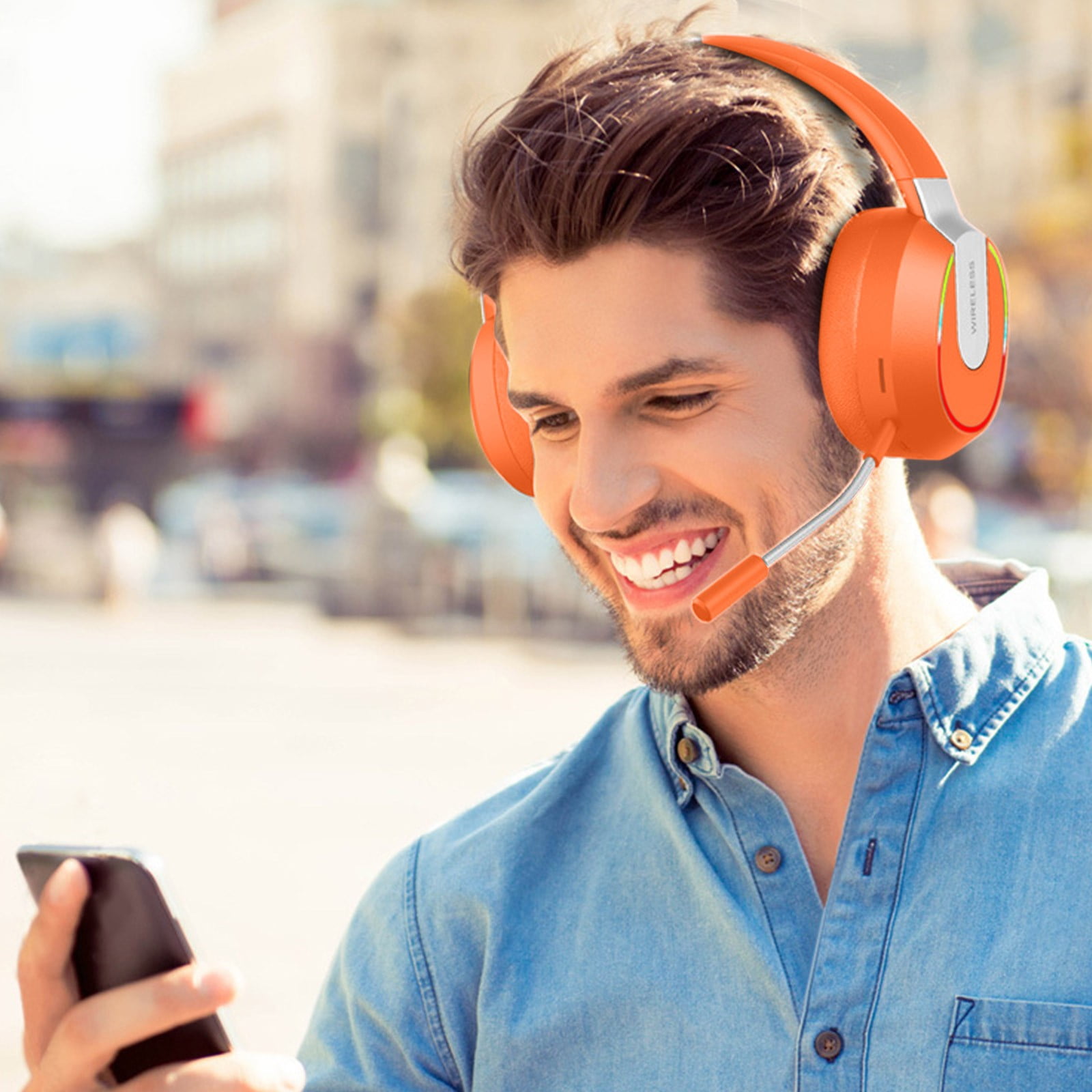 Bluetooth Headphones Over Ear, 85Hrs Playtime Wireless Headphones,Bass Boosted by 85%,Lightweight Headset with Deep Bass, Clear Call with 4 Noise Cancelling Mics,Low Latency for Travel Work Cellphone