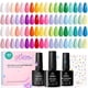 thumbnail image 1 of Set de esmaltes de uñas Beetles Summer Gel, 36 colores, 40 unidades, con base y capa superior, 1 of 7