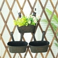 thumbnail image 3 of Metal Hanging Flower Pots for Railing Fence, Fence Hanging Planters, Hanging Planter Outdoor, Balcony Rail Planter with Detachable Hooks for Deck Garden Home Decor, 3 of 7