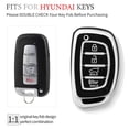 thumbnail image 5 of OFFCURVE Car Key Fob Cover for Hyundai, TPU Key Fob Case Holder for Hyundai Elantra Tucson Sonata Elantra GT Ioniq 4 Buttons Smart Key Protector, Black, 5 of 6