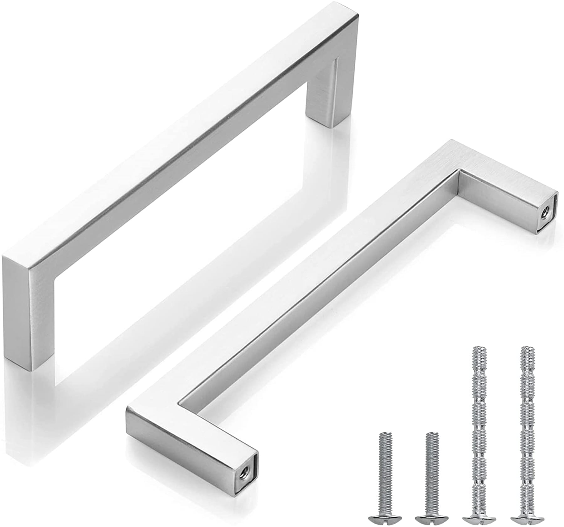10 Pack Handles Pulls 5 Inch Kitchen Square Pulls Stainless