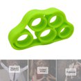 thumbnail image 2 of Banda Agarre Mano 5 Dedos Silicona Elástica para Entrenamiento Físico (6.6 Lb) Verde, 2 of 4