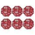 thumbnail image 2 of Bingfone Vintage Ho Pattern Funny Christmas Leather Drinks Coasters With Set Of 6,Suitable For Home Kitchen,Coffee Cup Coasters Home Gift, 2 of 9