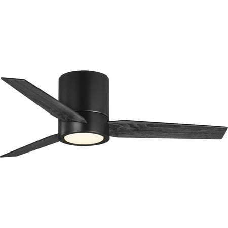 

Braden Collection 44 3-Blade Matte Black LED Mid-Century Modern Indoor Hugger Ceiling Fan