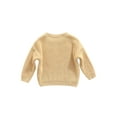 thumbnail image 3 of Infant Baby Boy Girl Oversized Knit Sweater Chunky Long Sleeve Pullover Shirt Warm Fall Winter Blouse Top, 3 of 6