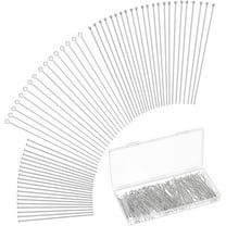 400 Pcs 3 Styles 304 Stainless Steel Flat Head Pins Eye Pins Ball Pin 50mm 70mm Jewelry Making Pin Straight Metal Headpins for Craft Earring Bracelet Necklace Pendant 21 23 Gauge