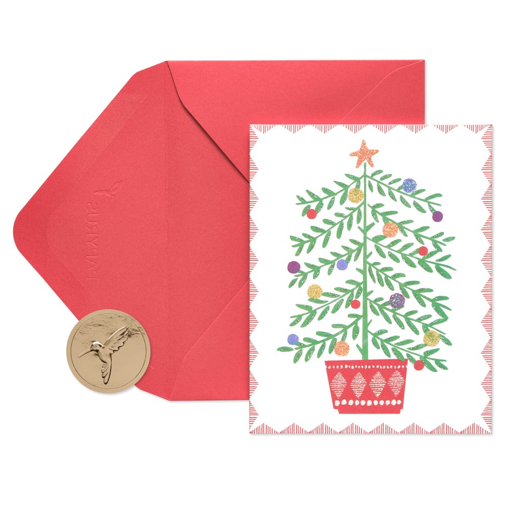Papyrus Tree in Pot Boxed Holiday Cards, 20Count