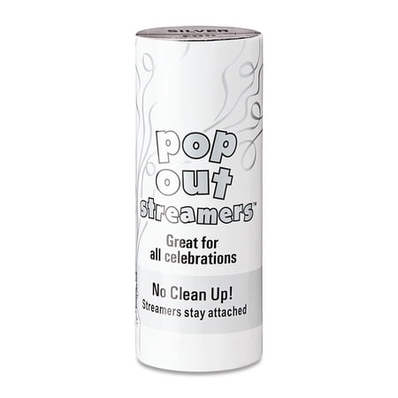 Silver Pop-Out Streamers, 14 Count, by Way To Celebrate