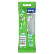 (4 pack) Gillette Sensor3 Sensitive Mens Disposable Razor, 1 Razor, Green