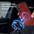 thumbnail image 6 of ELEHOLD PU Leather Case For Samsung Galaxy S23 Plus Slim Magnetic Shockproof Cover, [MagSafe Compatible], [Lens&Screen Protection], Drop protection Case - Winered, 6 of 11