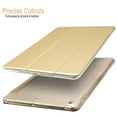 thumbnail image 2 of Qolixm Smart Slim Case for iPad 2017 2018 9.7 Inch 5th 6th Gen A1822 A1823 A1893 A1954 Protector Cover Stand, Auto Sleep and Wake Up, Stand Modes, Tablet Case Transparent Back, Lightweight, Light Gold, 2 of 5
