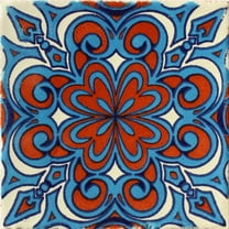 4.2x4.2 Rosales Talavera Mexican Tile, Set of 9 pcs
