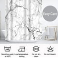 thumbnail image 5 of Extra Long Shower Curtain 72x84 inch Length, Marble Fabric Shower Curtain Set for Bathroom, Water Resistant Polyester Fabric Washable Machine Washable, 5 of 5