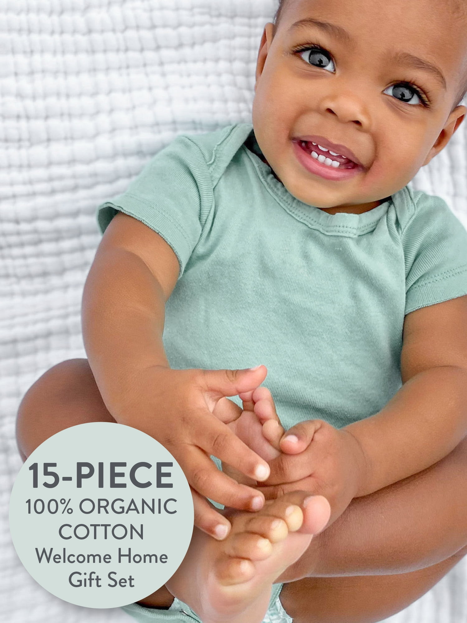 Honest Baby Clothing Baby Boy or Girl Gender Neutral Organic Cotton Welcome Home Gift Set, 15 Piece (Newborn-6 Months)