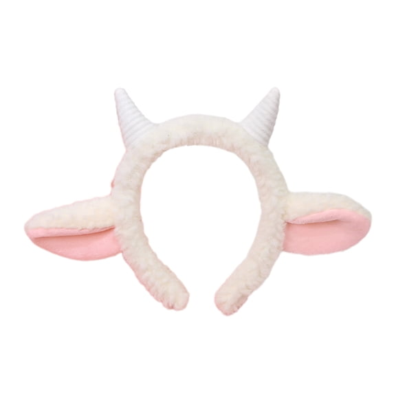 Plush Sheep Ear Hairhoop Furry Ear Headband Cosplay Costume Christmas Party Lovely Headdress Adult Kids Funny Headpieces