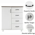 thumbnail image 6 of Miumaeov Storage Cabinets with 1 Doors and 4 Drawers Sideboard Buffet Cabinet Stand Home Decorative Storage Cabinet for Kitchen Living Room Bedroom Entryway Office, 6 of 11