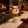 thumbnail image 6 of Christmas Heirloom Candle Holder, Rustic Resin Deer Candlestick, Vintage Holiday Tealight Decor for Fireplace Mantel, Dining Table, Shelf and Christmas Home Display, 6 of 9