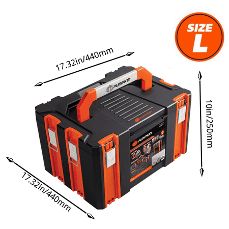 

PUMPKIN ABS Plastic Multi-purpose Tool Box L-M (255mm) PTT-TS255 Tool Box Bundle