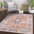 thumbnail image 4 of Well Woven Mareva Machine Washable Rust Orange Vintage Oriental Medallion Area Rug, 4 of 6