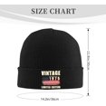 thumbnail image 2 of Vintage 1975 50th Birthday Gifts 50 Year Old American Flag Beanie Hats for Men Women Knit Skull Cap Warm Winter Hats, 2 of 8