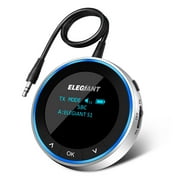 ELEGIANT Bluetooth 5.1 Transmitter Receiver, 2-in-1 Wireless Bluetooth Audio Adapter with OLED Screen for Car, TV, Home Sound System, Low Latency & Wide Compatible - Best Reviews Guide