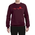 thumbnail image 3 of Dog Heartbeat | Paw Print EKG Lifeline | Veterinarian Vet Tech Dog Lover Unisex Crewneck Sweatshirt, Maroon, Medium, 3 of 5