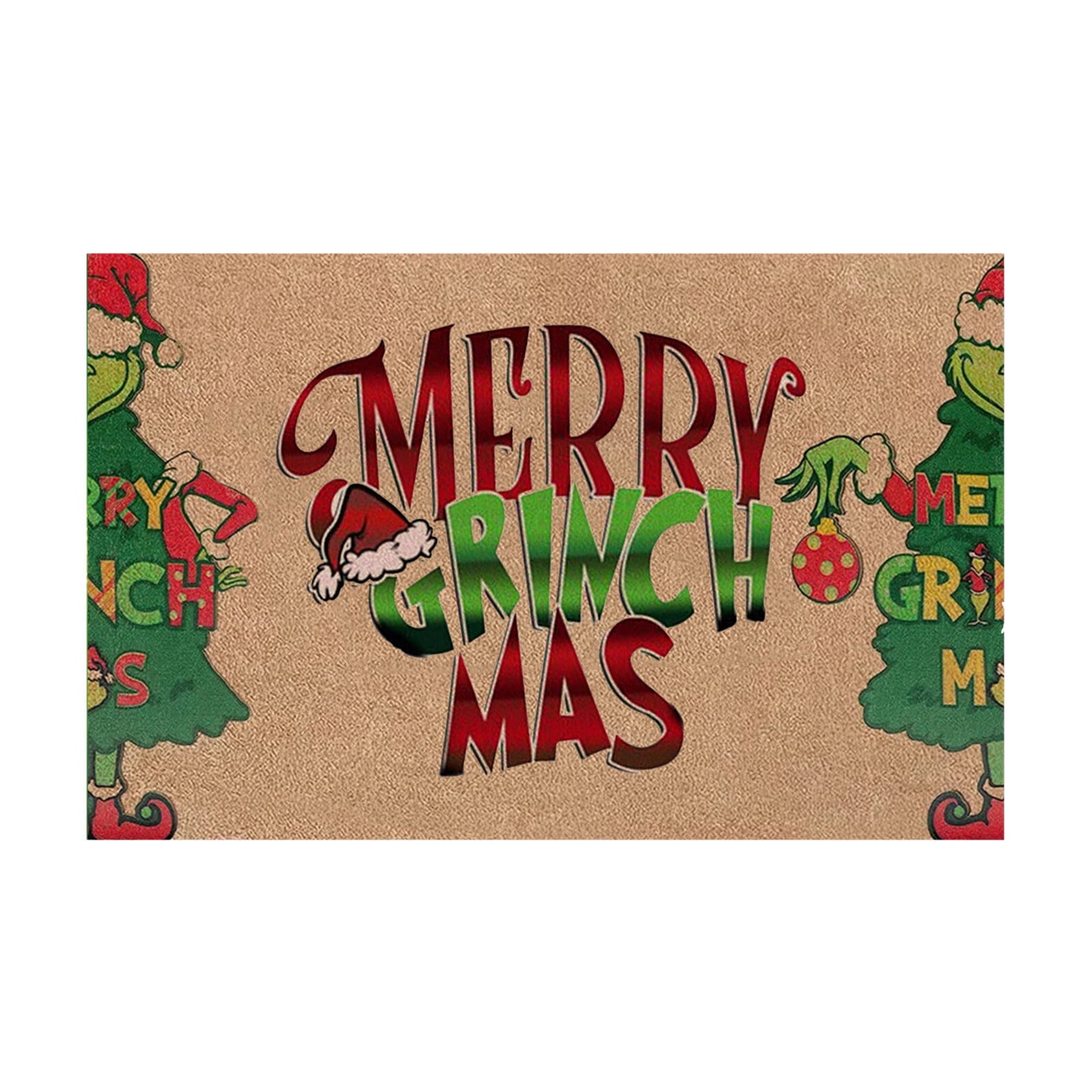 Jpgif 1PCS Christmas Decoration Doormat Farmhouse Happy Doormat